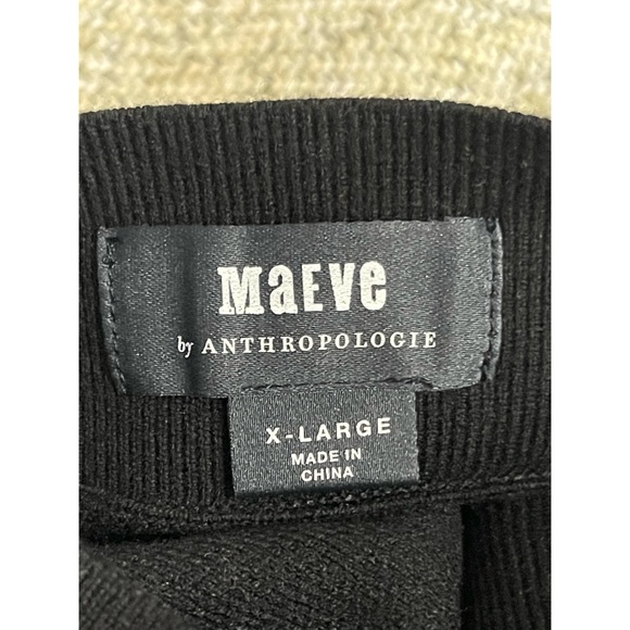 Anthropologie Maeve Anja Sweater Midi Skirt Black NWT SZ XL - Picture 7 of 12